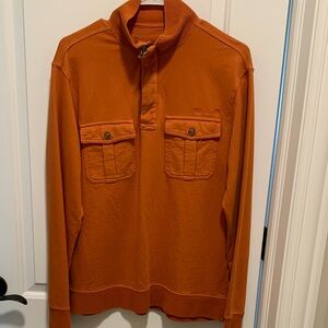 Timberland Light Orange Quarter-Zip Pullover. Size: M. Pre-owned.